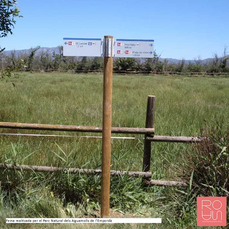 Banderoles de senyalització per rutes de Parcs Naturals de Catalunya